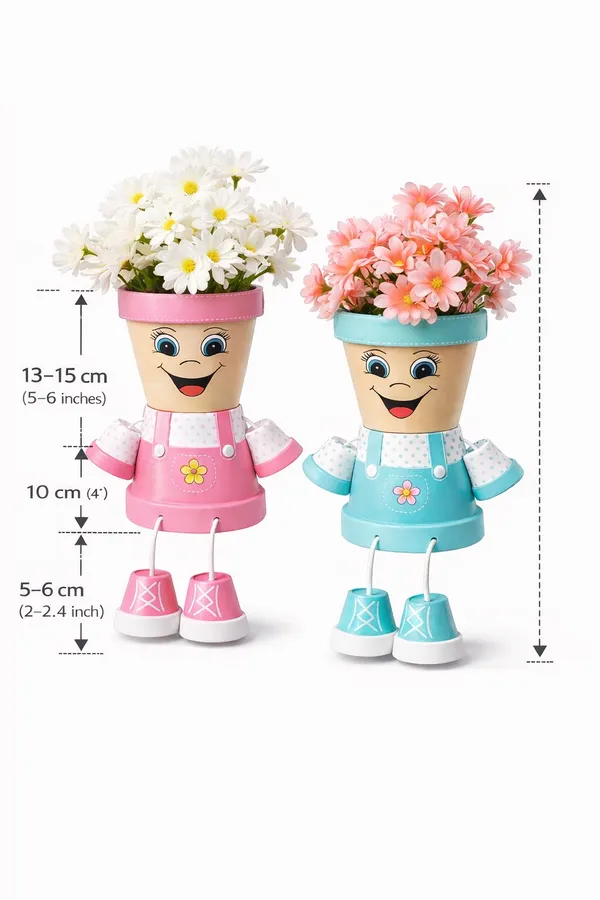 Multicolor_Unique_Flower_Pot_Happy_Face_Plastic_Planters_Pack_Of_2