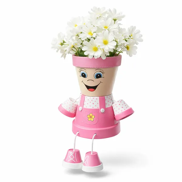 Multicolor_Unique_Flower_Pot_Happy_Face_Plastic_Planters_Pack_Of_2