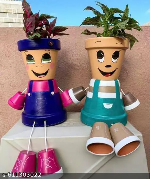 Multicolor_Kitchen_Herb_Garden_Character_Planters_Set_Cute_Face_Plant_Pots_For_Windowsill_Indoor_Gardening
