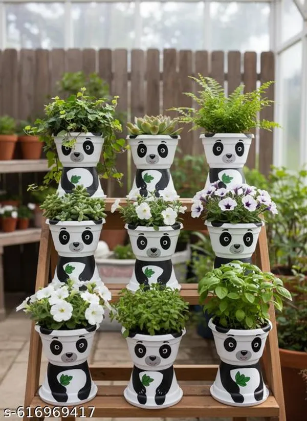 Multicolor_Panda_Art_Handcraft_Planters_For_Garden_Pots_Balcony_Decor