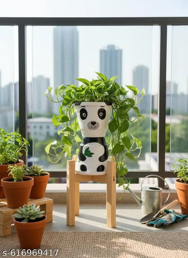Multicolor_Panda_Art_Handcraft_Planters_For_Garden_Pots_Balcony_Decor