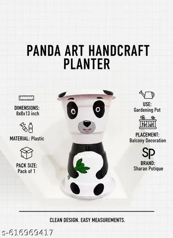 Multicolor_Panda_Art_Handcraft_Planters_For_Garden_Pots_Balcony_Decor