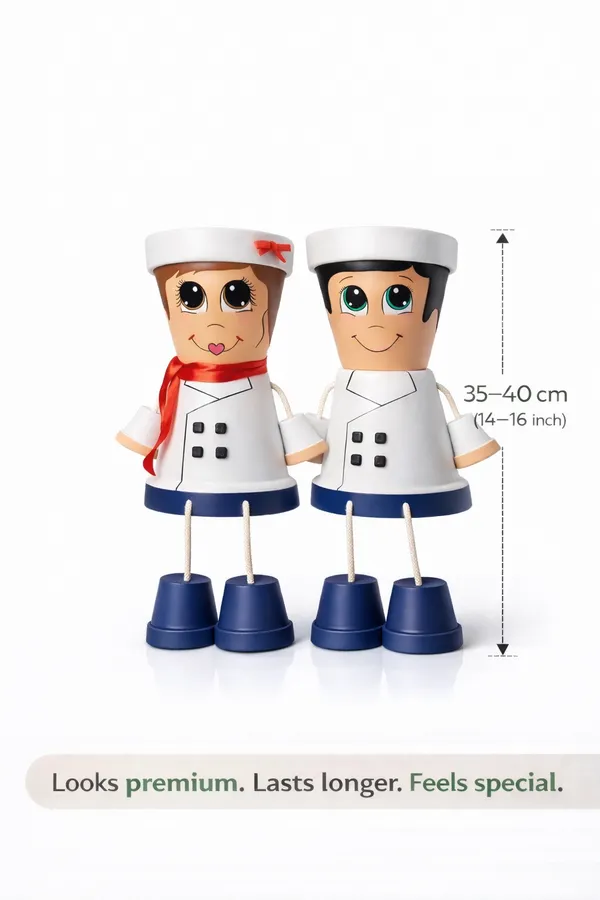 White_Premium_Chef_Couple_Planters_Pot