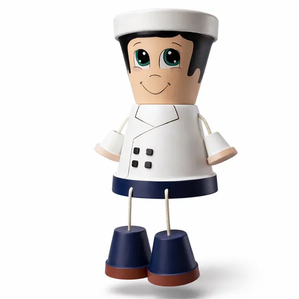 White_Premium_Chef_Couple_Planters_Pot