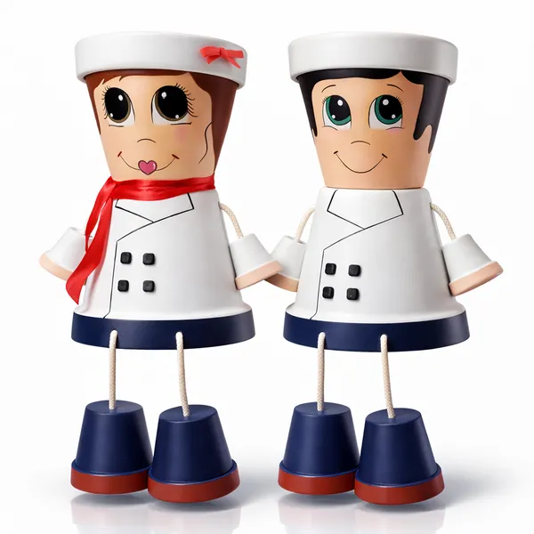 White_Premium_Chef_Couple_Planters_Pot