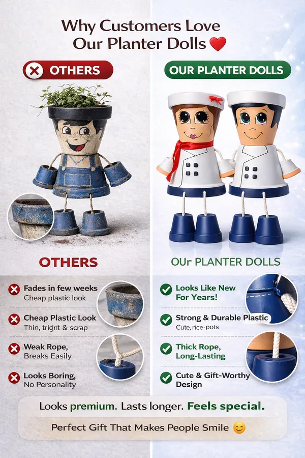 White_Premium_Chef_Couple_Planters_Pot