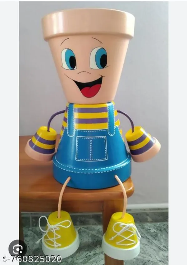 Yellow_Little_Boy_Planters_Home_Decor_Flowers_Pot