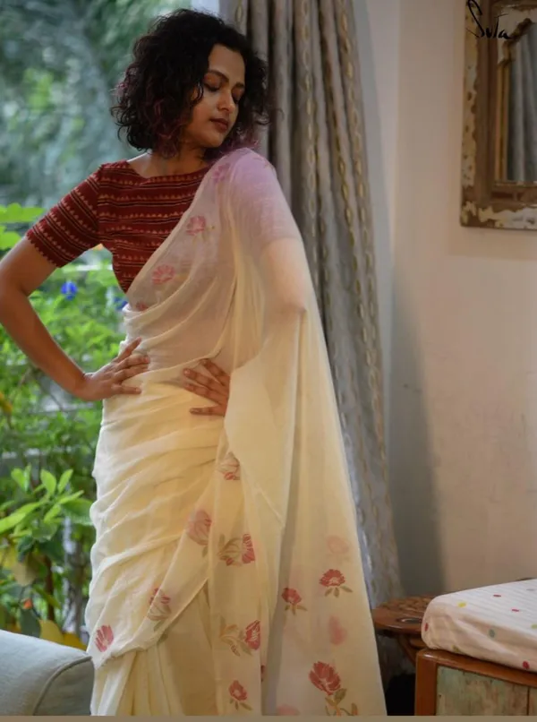 Linen_Off_White_Linen_Floral_Saree_For_Women