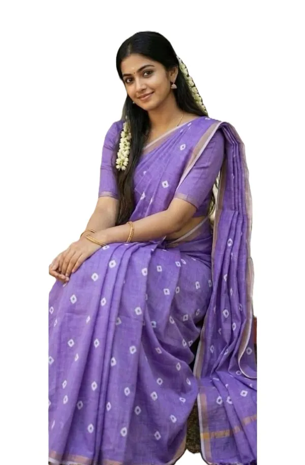 Linen_Purple_Gold_Geometric_Saree_For_Women