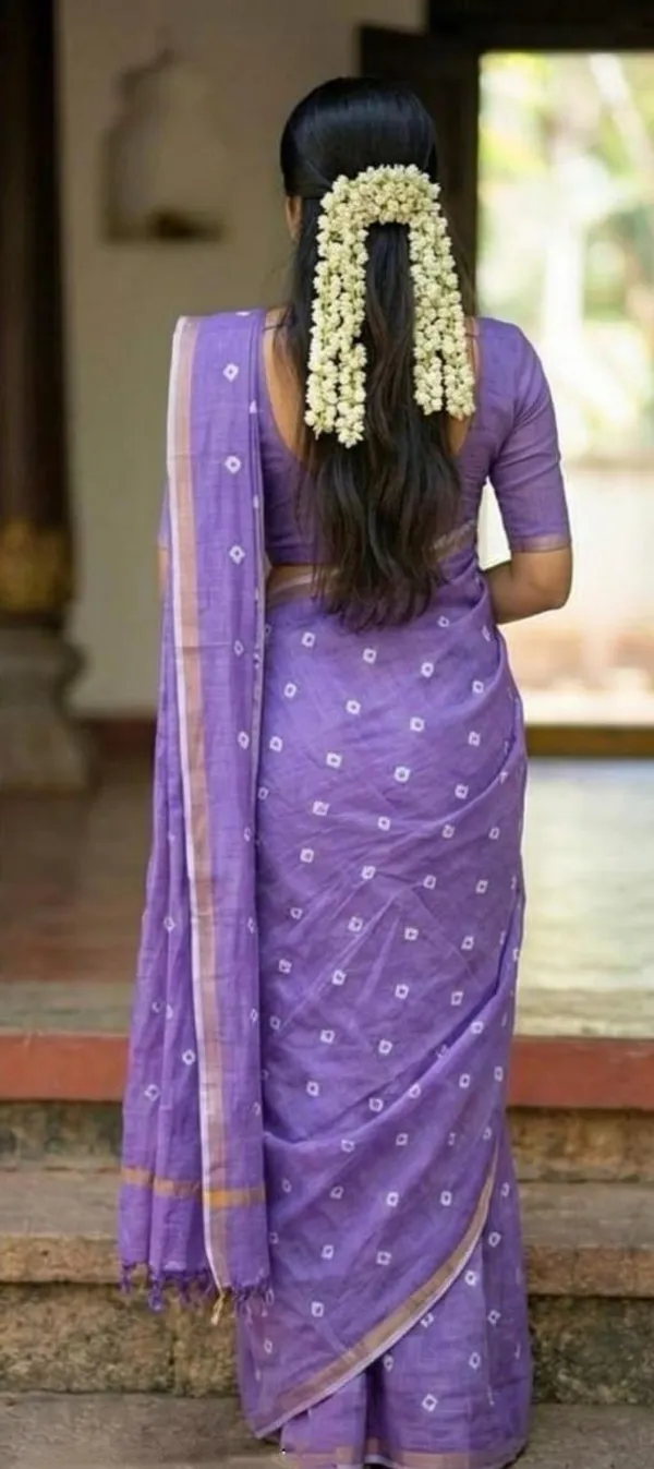 Linen_Purple_Gold_Geometric_Saree_For_Women