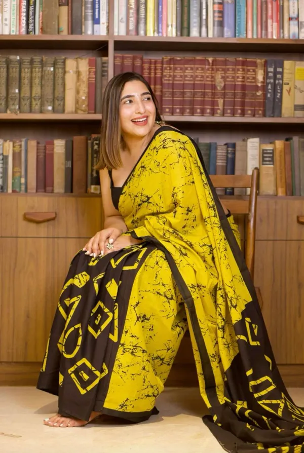 Linen_Yellow_Linen_Printed_Saree_For_Women