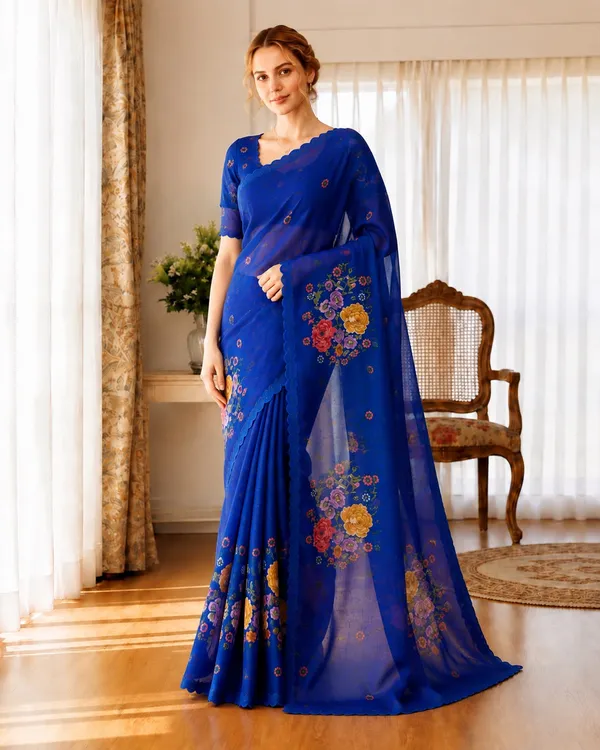 Premium_Pure_Linen_Saree_with_Metallic_Border_And_Soft_Breathable_Linen_Fabric_for_Summer_Wear