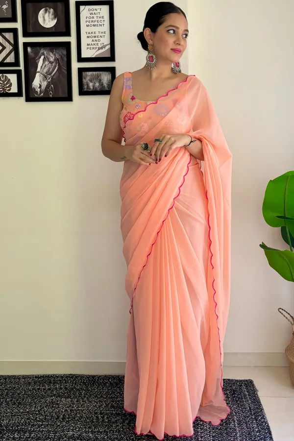 Georgette_Peach_Floral_Georgette_Embroidered_Saree_For_Women