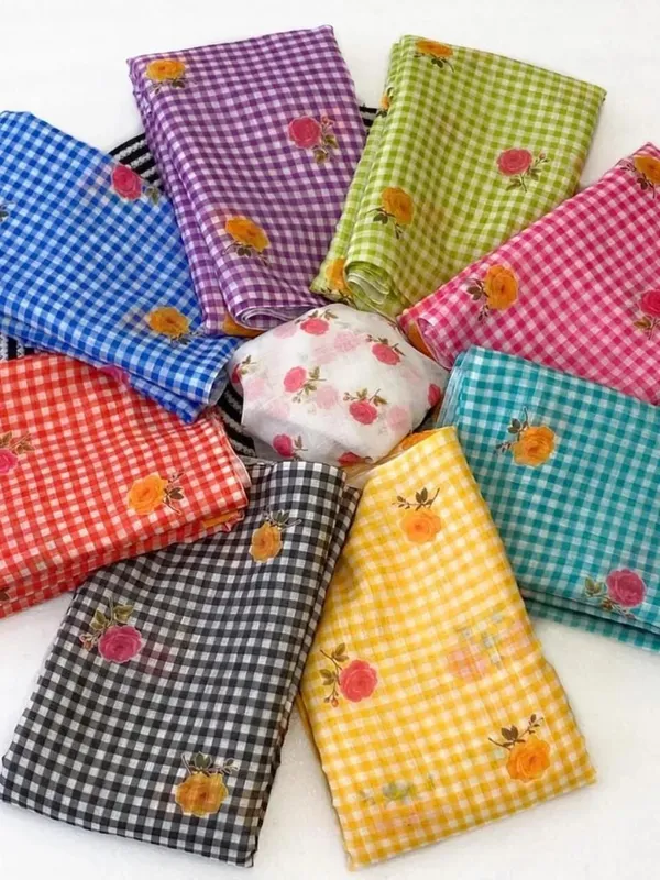 Truorigin_Checkered,_Digital_Print,_Floral_Print,_Self_Design,_Geometric_Print_Bollywood_Cotton_Linen,_Linen_Saree_for_Women