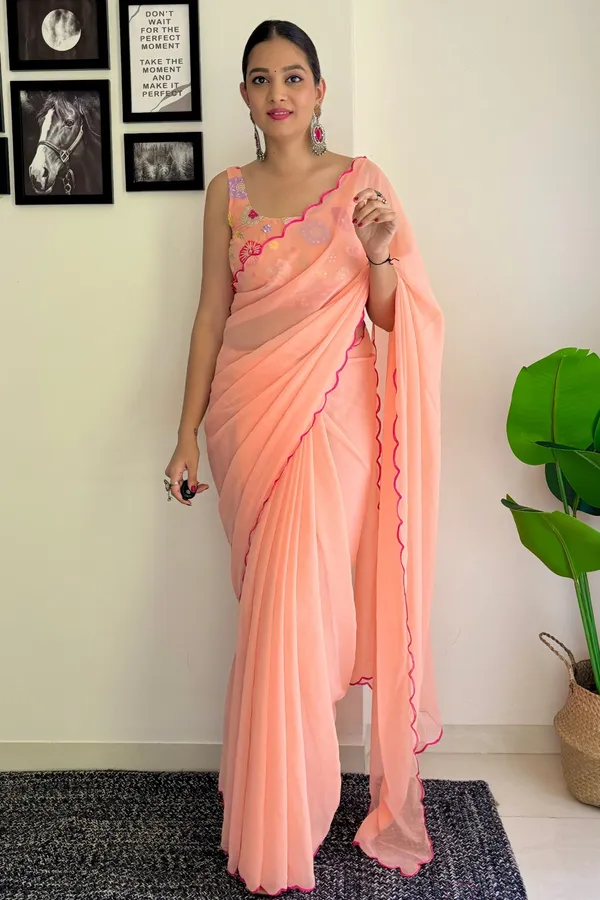 Georgette_Peach_Floral_Georgette_Embroidered_Saree_For_Women