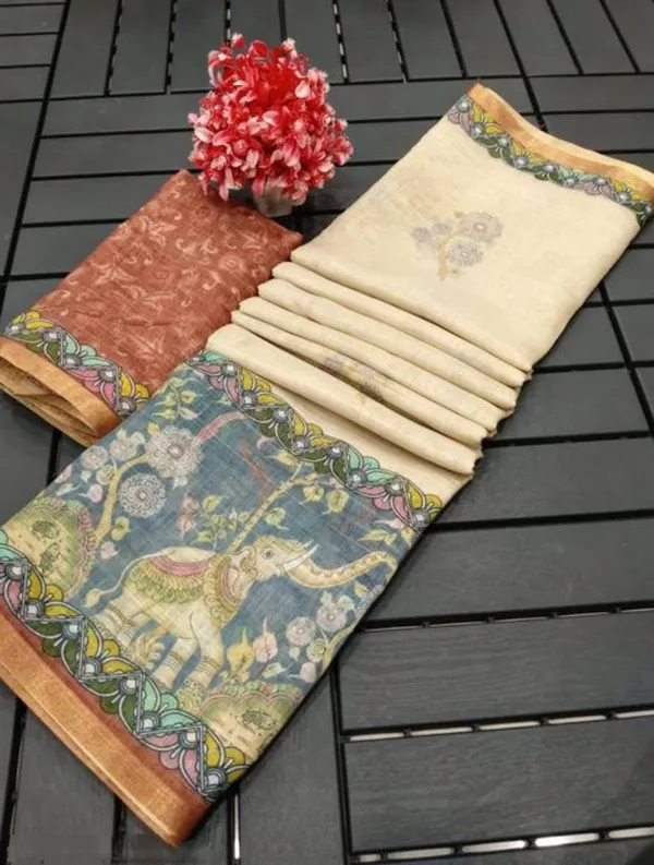 Linen_Off_White_Linen_Printed_Saree_For_Women