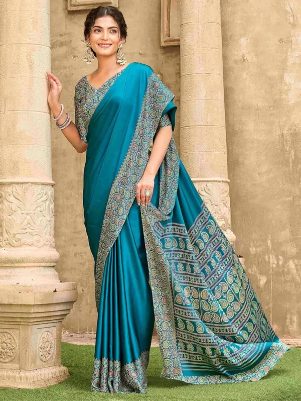 Linen_Blue_Linen_Printed_Saree_For_Women