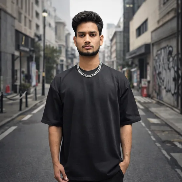 Black_Graphic_Text_Design_Round_Neck_Half_Sleeve_Cotton_Blend_T_Shirt