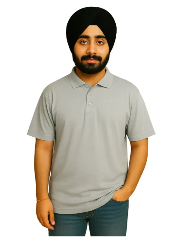 Grey_Solid_Classic_Collar_Half_Sleeve_Casual_Polo_T_Shirt