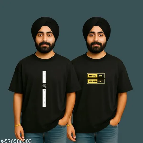 Black_Graphic_Text_Design_Round_Neck_Half_Sleeve_Cotton_Blend_Casual_Streetwear_Tee_Pack_Of_2