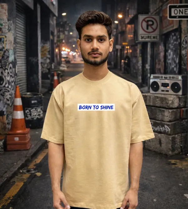 Biege_Oversized_Cotton_Streetwear_Style_Soft_Breathable_T_Shirt_For_Unisex