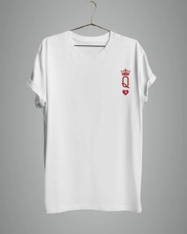 White_Level_Up_Your_Love_By_Yourself_Queen_Cotton_Blend_Fashion_Tees