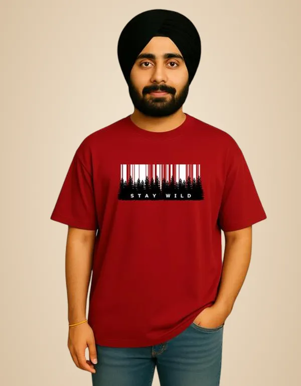 Maroon_Stay_Wild_Graphic_Nature_Inspired_Printed_Oversized_T_Shirt