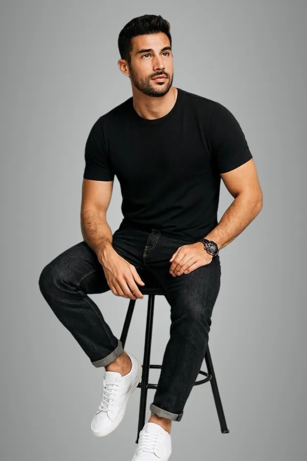 Black_Premium_Slim_Fit_Cotton_Blend_Short_Sleeve_T_Shirt