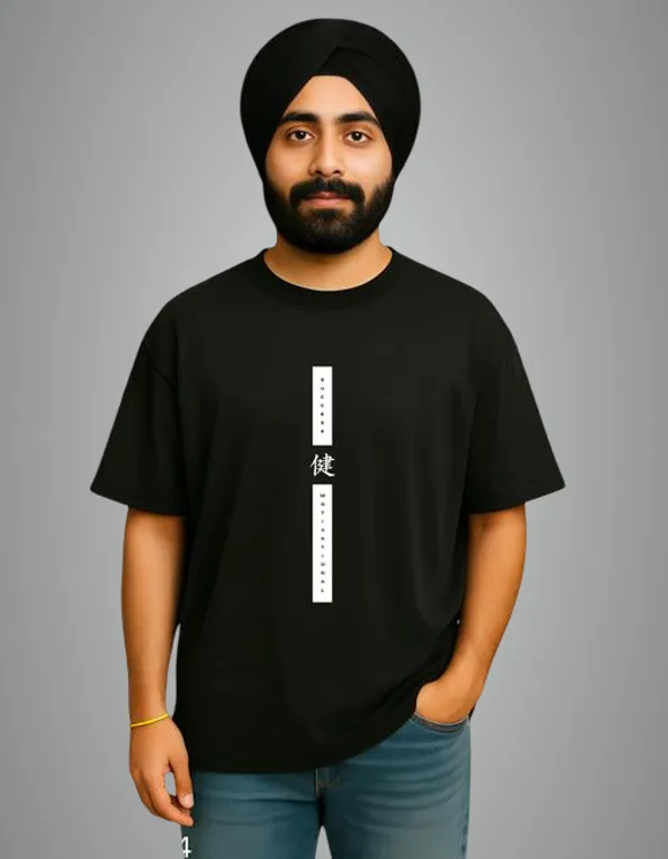 Black_Soild_Oversized_Regular_Fit_Shirt_Round_Neck_Casual_Wear_T_Shirt