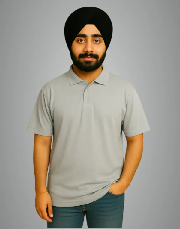 Grey_Solid_Classic_Collar_Half_Sleeve_Casual_Polo_T_Shirt