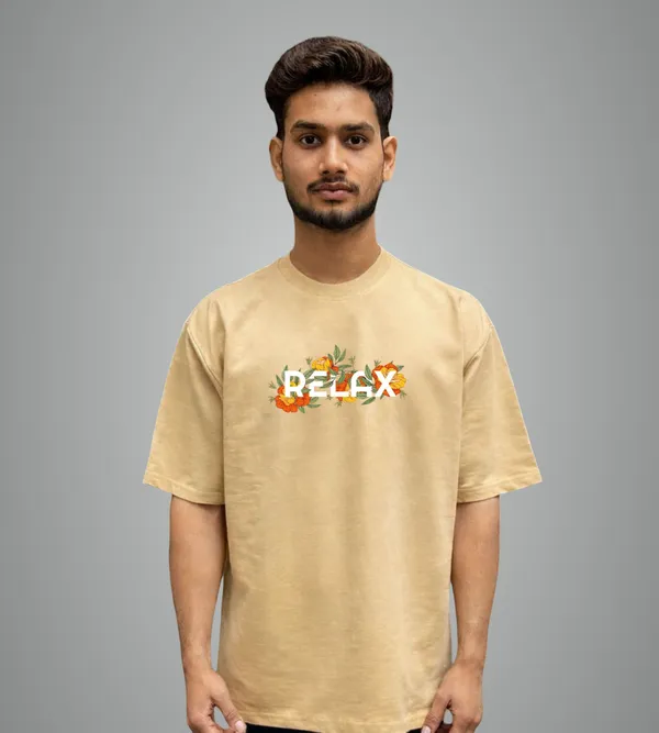 Biege_Oversized_Cotton_Streetwear_Style_Soft_Breathable_T_Shirt_For_Unisex