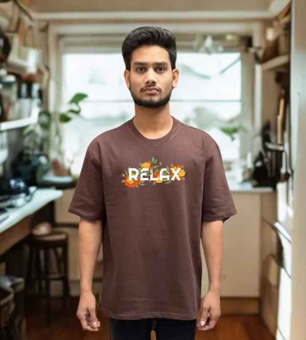 Brown_Oversized_Cotton_Streetwear_Style_Soft_Breathable_T_Shirt_For_Unisex