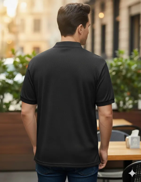Black_Solid_Classic_Collar_Half_Sleeve_Casual_Polo_T_Shirt