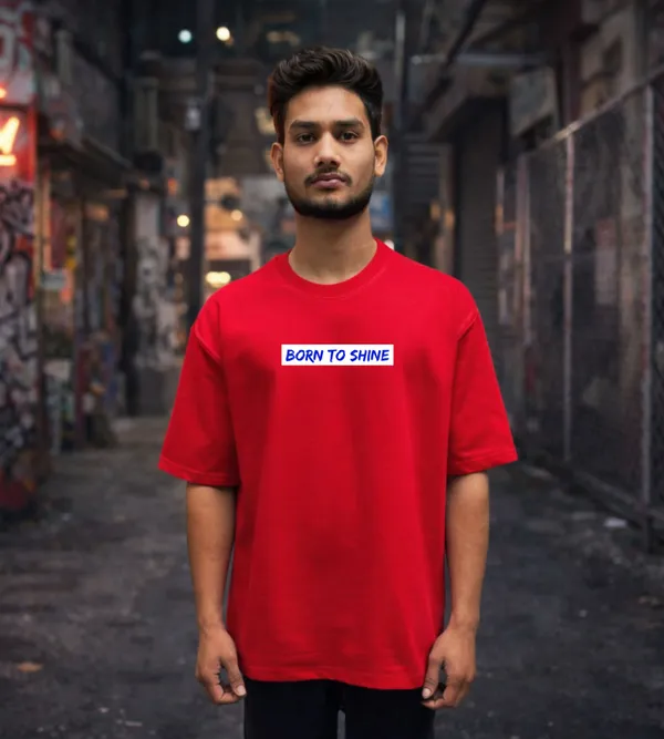 Red_Oversized_Cotton_Streetwear_Style_Soft_Breathable_T_Shirt_For_Unisex