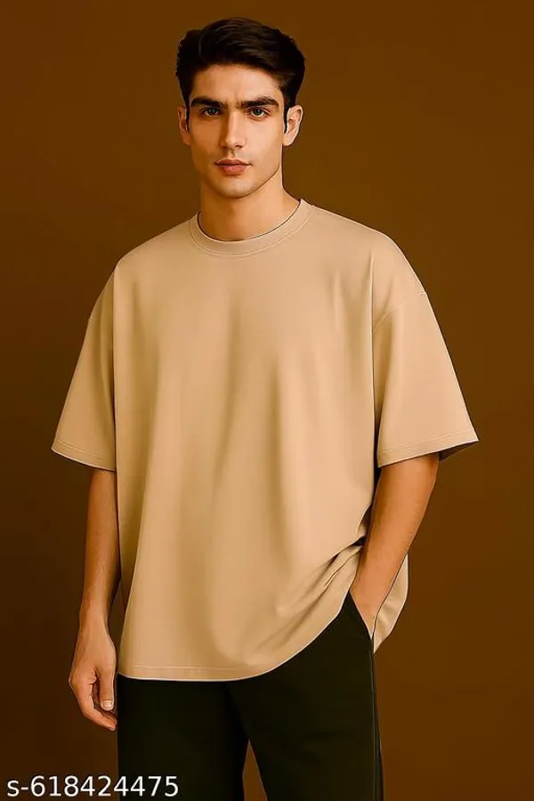 Biege_Streetwear_Style_Oversized_Cotton_T_Shirt