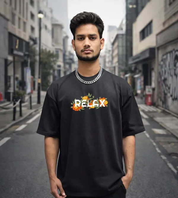 Black_Oversized_Cotton_Streetwear_Style_Soft_Breathable_T_Shirt_For_Unisex