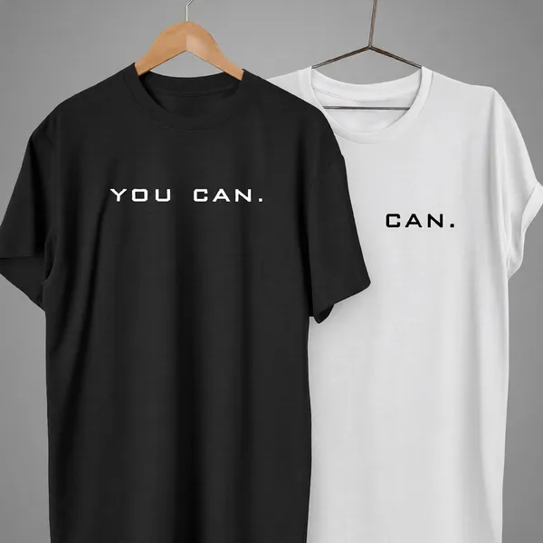 White_And_Black_Polyester_Lightweight_Quick_Dry_Motivational_Graphic_Round_Neck_T_Shirts_Pack_Of_2