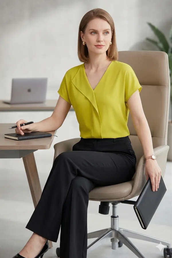 Yellow_Georgette_Stylish_Collartop_For_Women