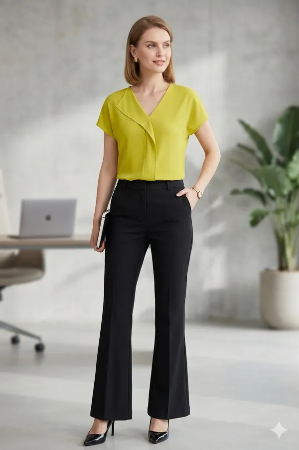 Yellow_Georgette_Stylish_Collartop_For_Women
