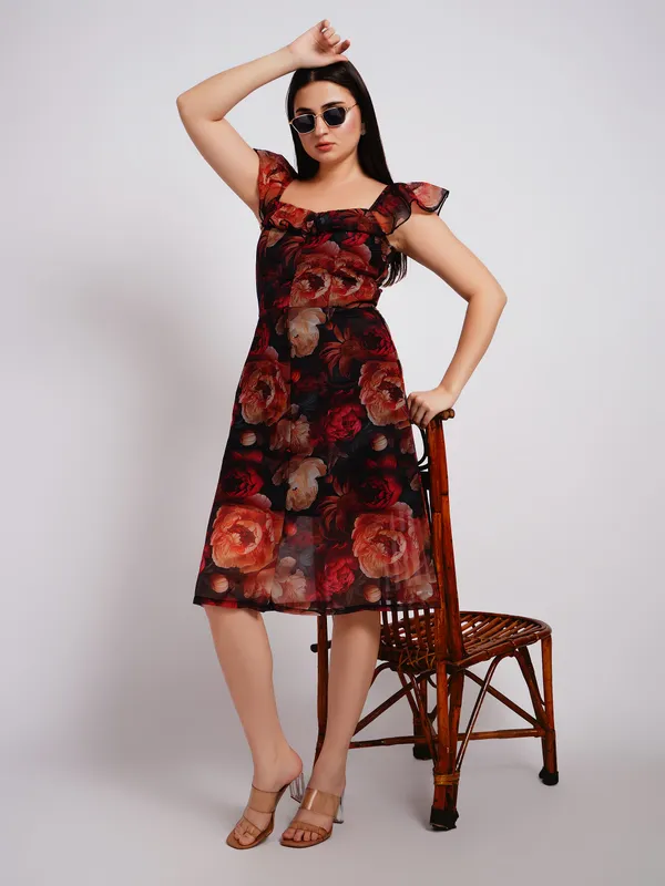 3D_FLOWER_PRINT_ONE_PIECE_DRESS