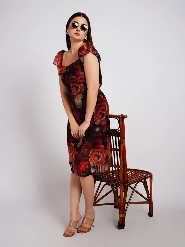 3D_FLOWER_PRINT_ONE_PIECE_DRESS