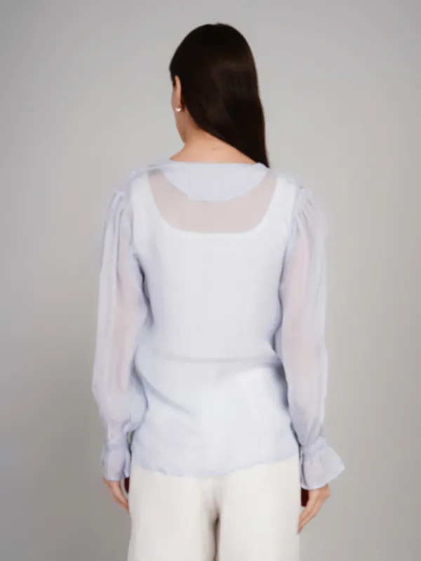 Sky_Blue_Viscose_Organza_Top_For_Women