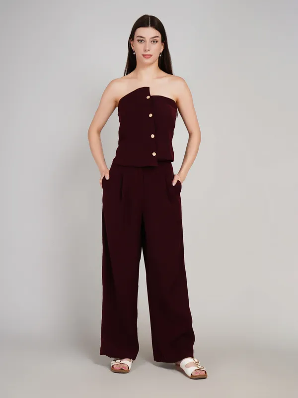 Wine_Imported_Polyster_Designer_Co_Ord_Set_For_Women