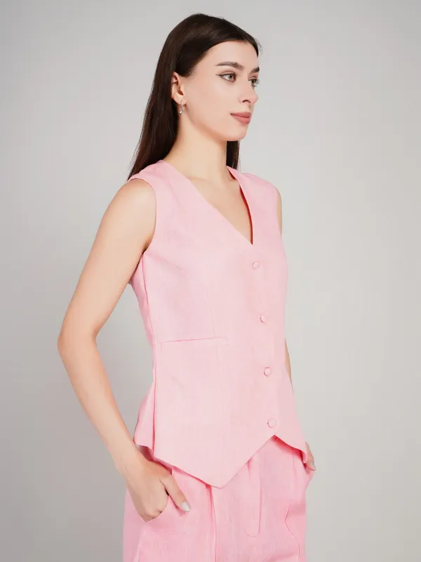 Baby_Pink_Pure_Linen_Formal_Co_Ord_Set_For_Women