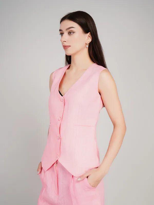 Baby_Pink_Pure_Linen_Formal_Co_Ord_Set_For_Women