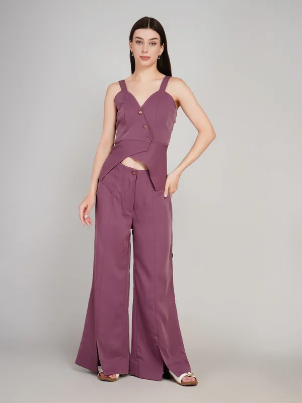 Purpule_Imported_Polyster_Designer_Co_Ord_Set_For_Women