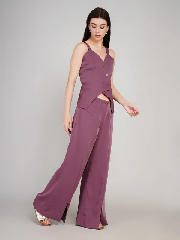 Purpule_Imported_Polyster_Designer_Co_Ord_Set_For_Women