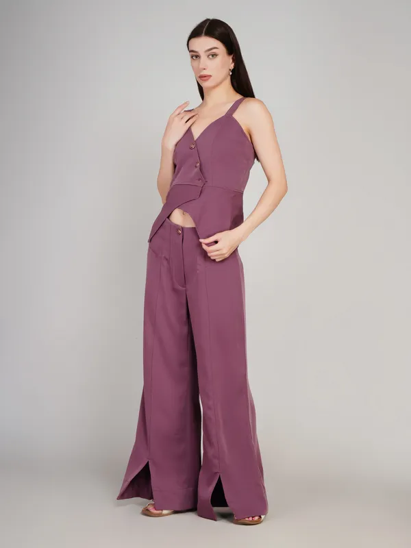 Purpule_Imported_Polyster_Designer_Co_Ord_Set_For_Women