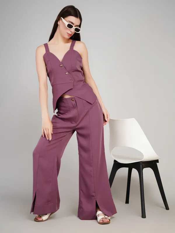 Purpule_Imported_Polyster_Designer_Co_Ord_Set_For_Women