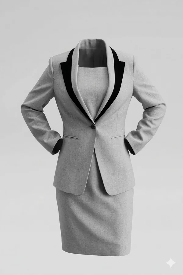 Grey_Premium_Fabric_Formal_Suit_Set_For_Women